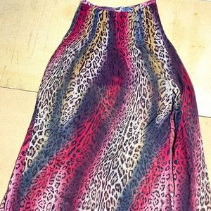 EUC JEANS BY BUFFALO Punk Rock Colored Leopard Print Maxi Skirt - W 10